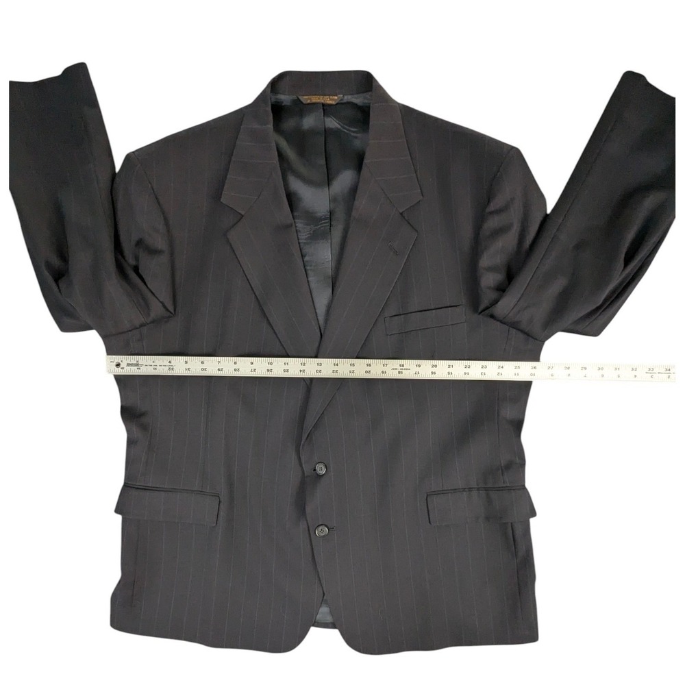 Botany 500 Couture Mens 52R Pinstripe Suit Charcoal Gray Wool Blend 2-Piece USA - Picture 6 of 15